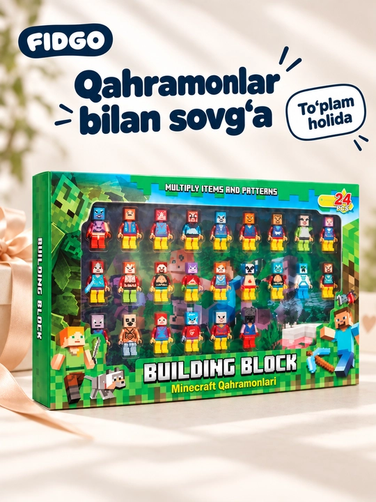 FIDGO o‘yinchoqlari to‘plami, turli xil qahramonlar