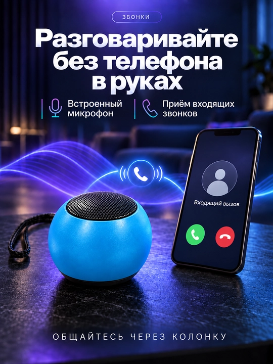 Mini Bluetooth karnay 3 Vt akkumulyatorli va USB orqali quvvatlanadigan