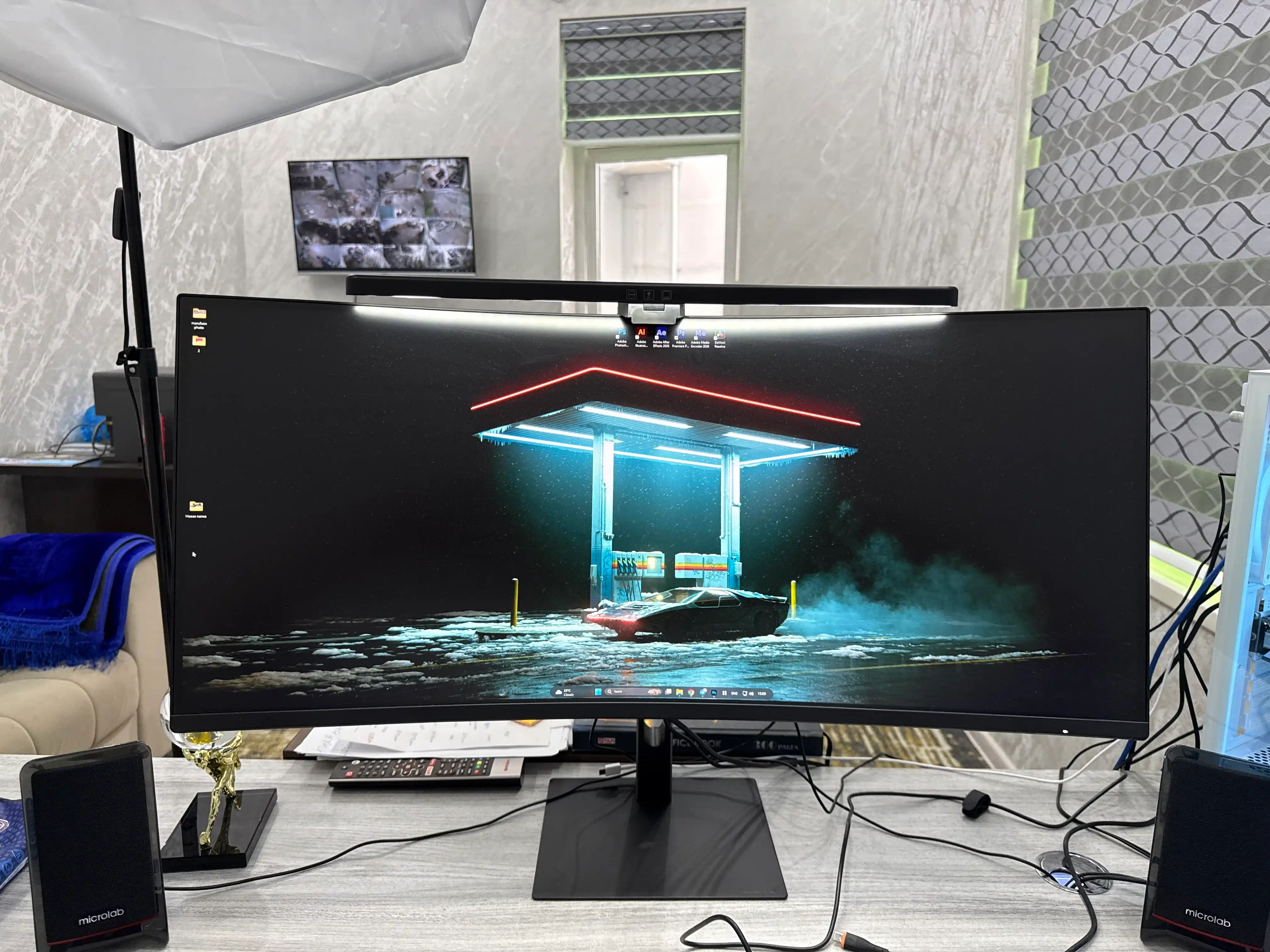 Monitor uchun LED lampa (ScreenBar), noutbuk va kompyuter uchun yoritgich