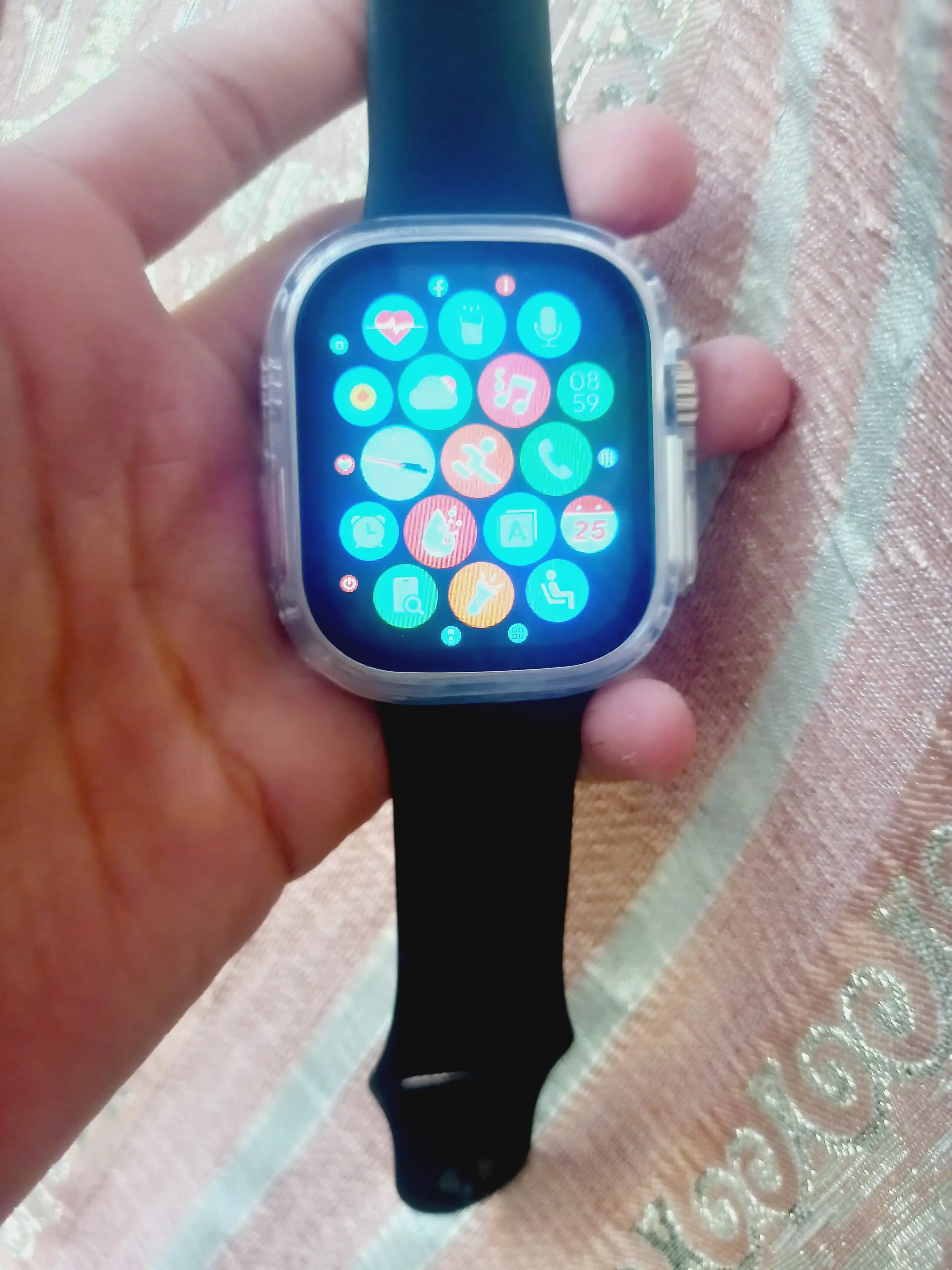 Aqlli soat, 1+1, 2 ta Smart Watch 8 va 8 ultra, 11 ta kamar va g'ilof bilan