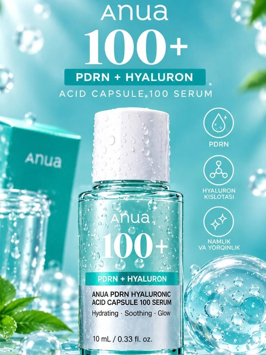 Anua набор сыворотка + крем с ПДРН и гиалуроновой кислотой PDRN Hyaluronic Acid Capsule