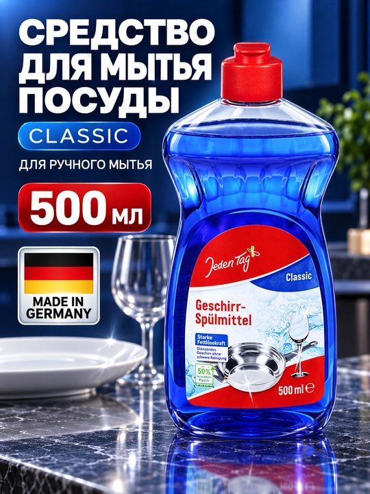 Idish yuvish vositasi Classic Jeden Tag, 500 ml / 1 l