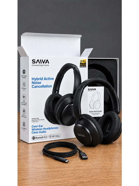 Bluetooth-наушники Saiya AW27 с полноразмерной конструкцией (полностью закрывают уши) - 