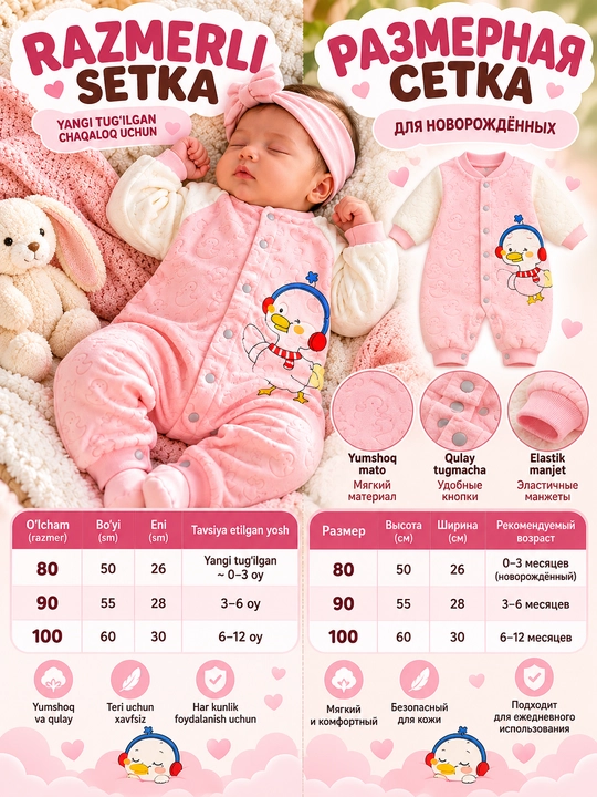 Детский комбинезон для малыша мягкий тёплый комплект для мальчика и девочки