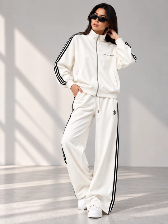 Ayollar uchun ikki qismli sport kiyimi oversize, zamokli olimpiyka va keng shim 42-48