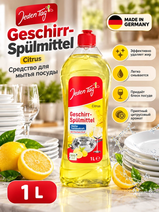 Idish yuvish vositasi Classic Jeden Tag, 500 ml / 1 l