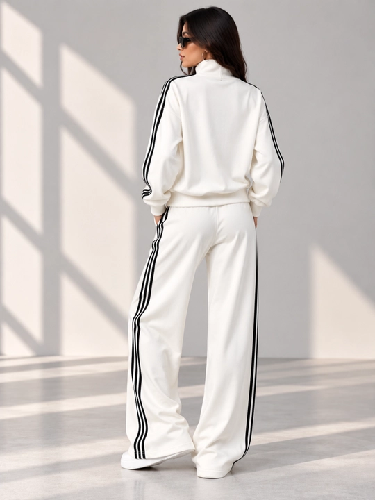 Ayollar uchun ikki qismli sport kiyimi oversize, zamokli olimpiyka va keng shim 42-48