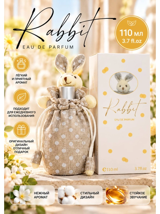 Детская парфюмерная вода Rabbit 110 мл, 4 аромата
