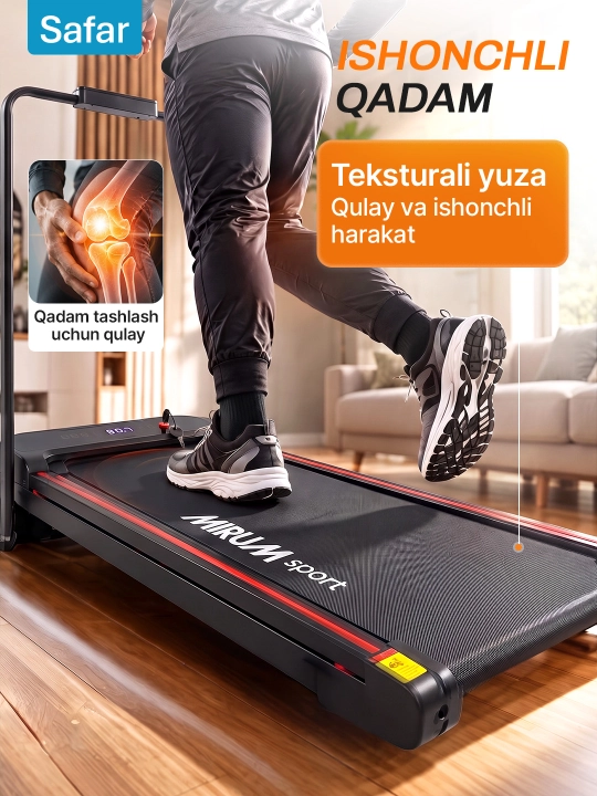Uy uchun yig‘iladigan elektr yugurish yo‘lagi, 8-12 km-soat
