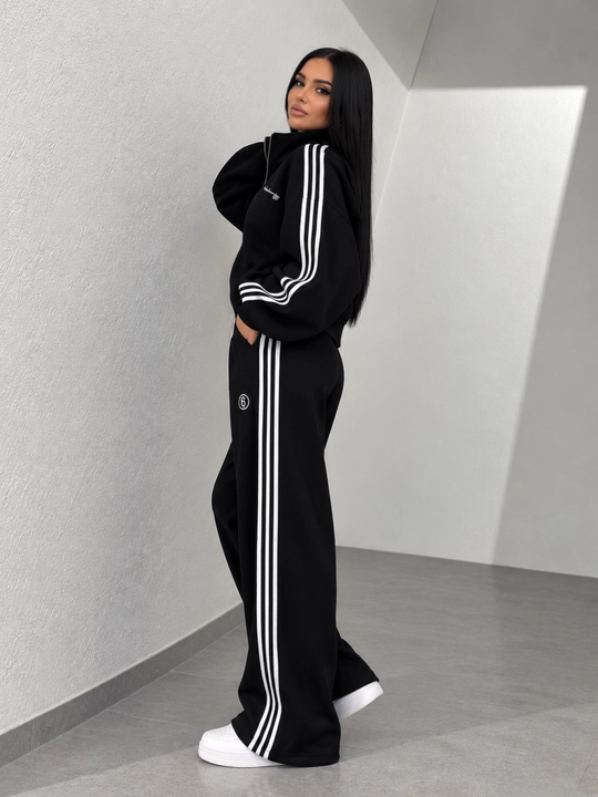 Ayollar uchun ikki qismli sport kiyimi oversize, zamokli olimpiyka va keng shim 42-48