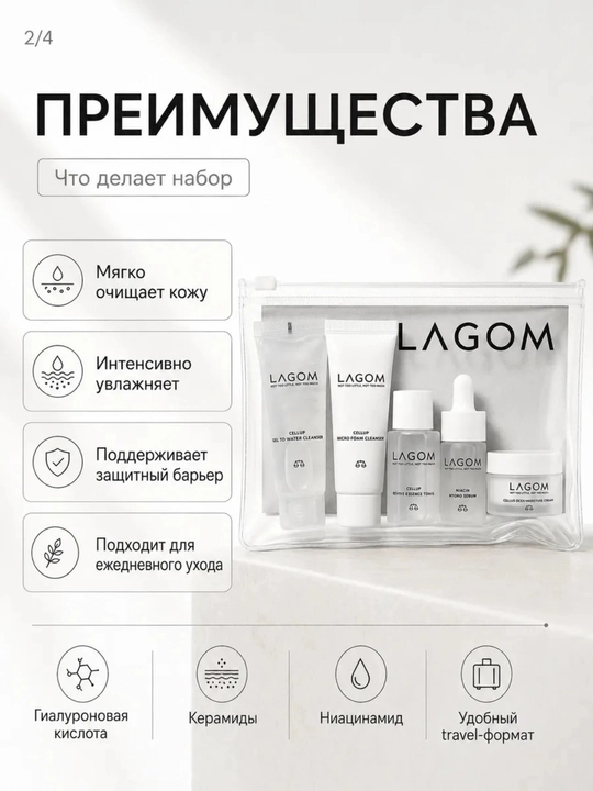 Мини Набор Travel Kit, для ежедневного ухода Lagom