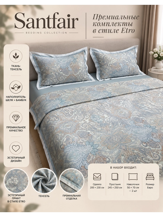 Santfair’dan Etro uslubidagi choyshablar - 