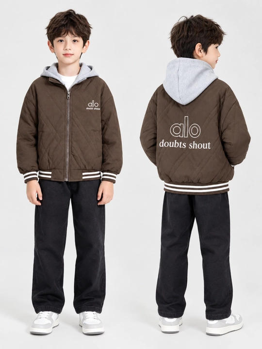 Bolalar uchun kapyushonli bomber kurtka (qishki kurtka)