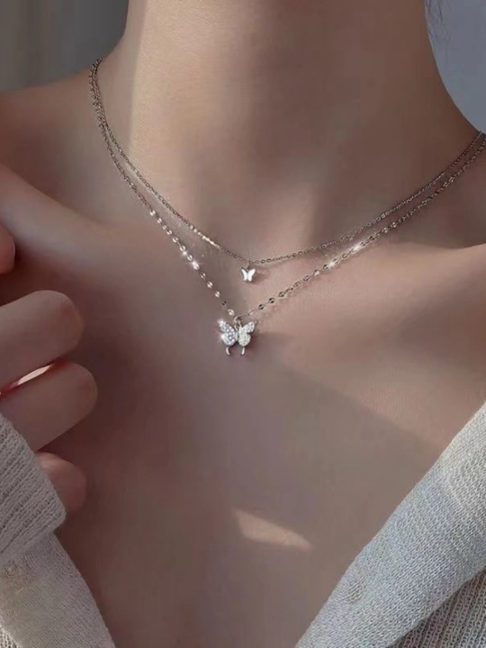 Цепочка, кулон в форме сердца, женская цепочка, ожерелье