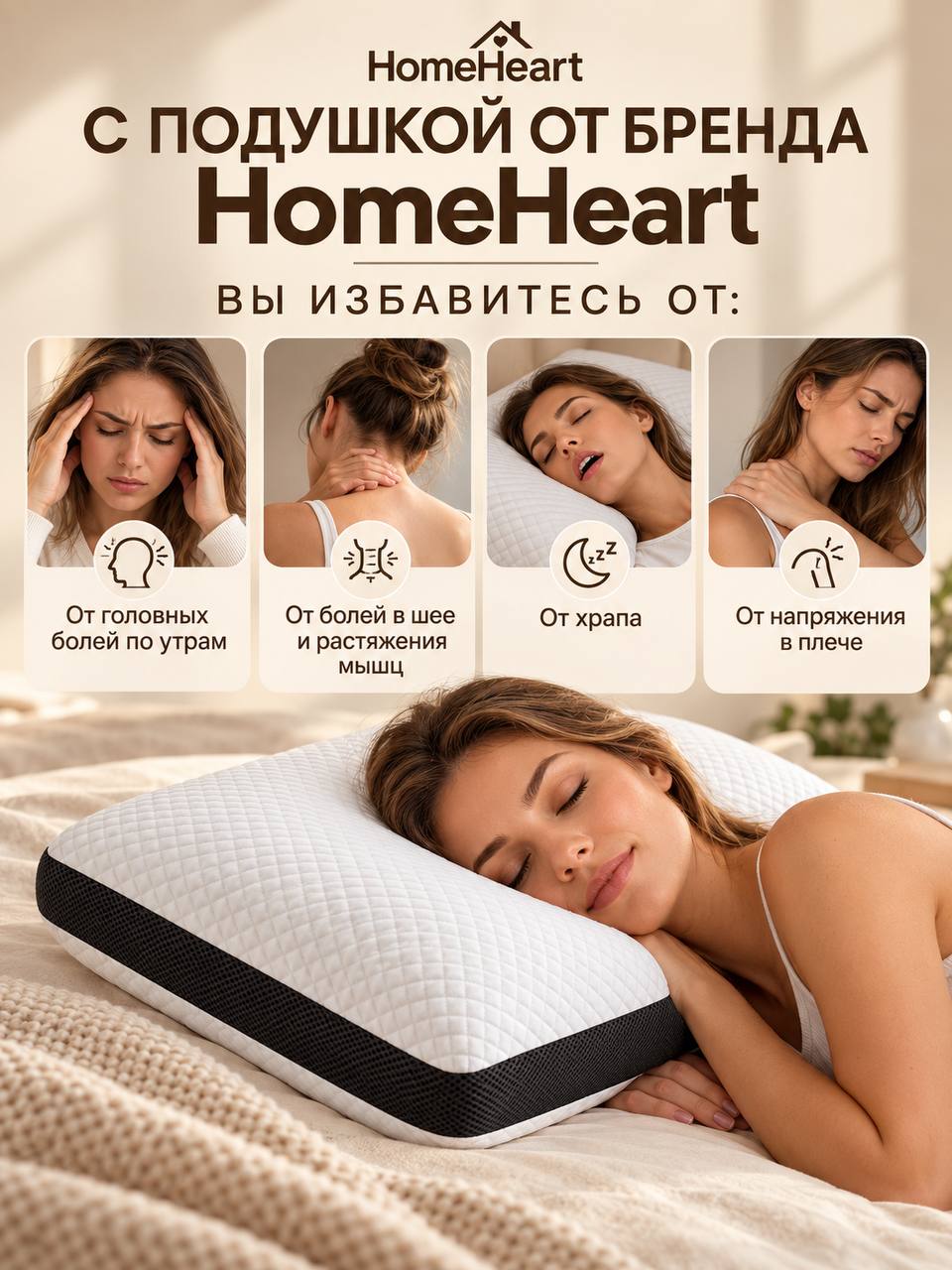 To‘plamda 1-2 ta ortopedik yostiq, Memory Foam 65x40 sm o‘lchamdagi anatomik uyqu yostig‘i