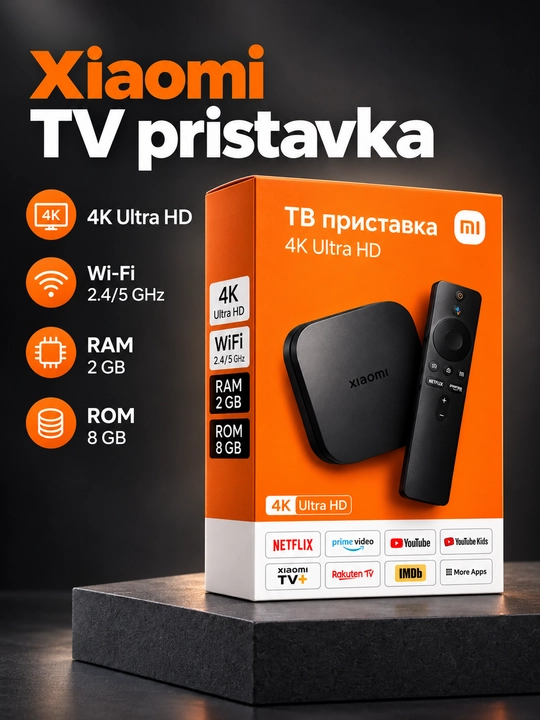Xiaomi Mi TV Box S 2-avlod 4K Android TV medi - 