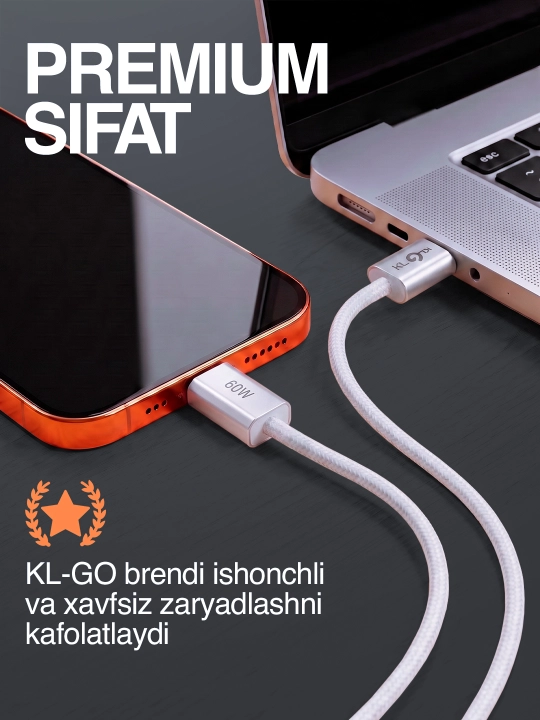 Type-C kabel, 1 metr 60W