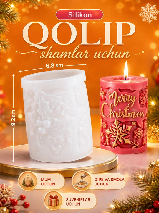 Silikon qolip mum uchun, sham, shamlar tayyorlash uchun mold
