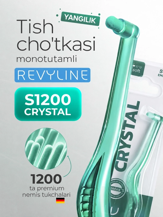 Monopuchok tish cho‘tkasi Revyline S1200 Single, breketlar uchun, ortodontik, yumshoq