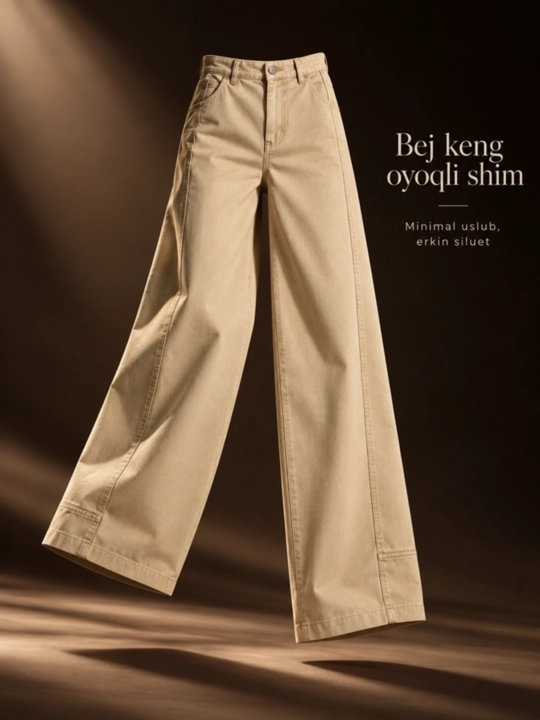 Ayollar uchun keng shim, yuqori belli palazzo kulot, kundalik casual klassik shim