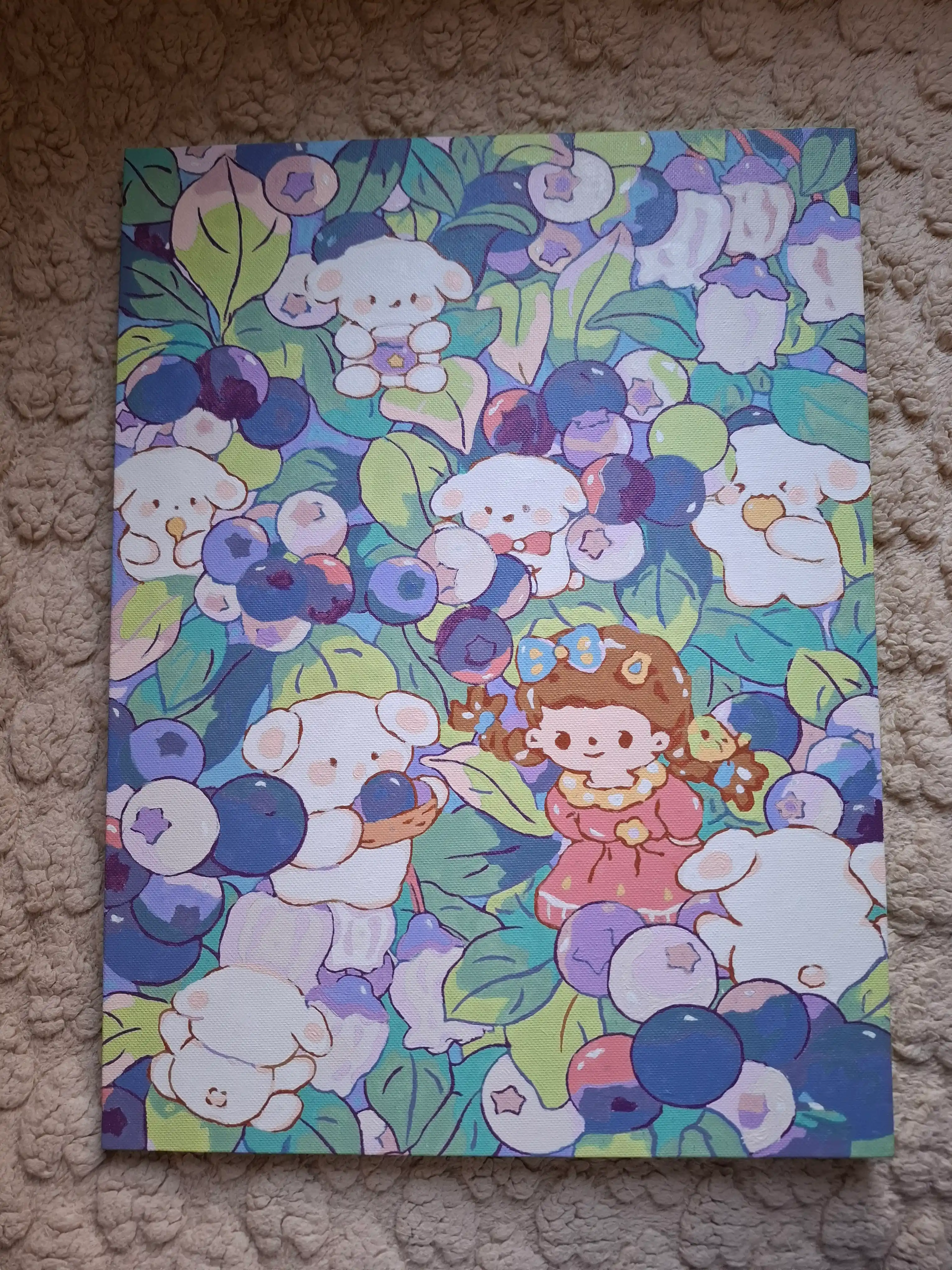 Raqamlar bo'yicha rasm "Odamlar", asosli ramkaga tortilgan, 30 * 40 sm