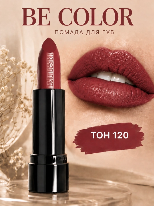 Помада для губ матовая увлажняющая Be Color тон 120 - 