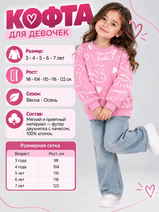 Свитшот для девочек