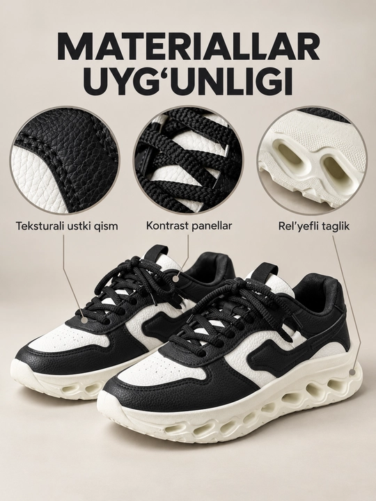 Erkaklar uchun yengil krossovkalar,havo o‘tkazuvchi yumshoq taglik