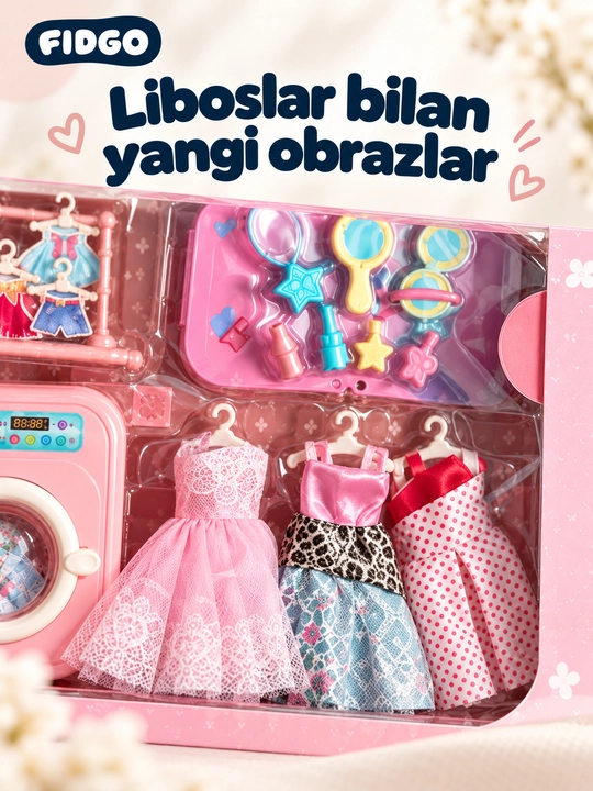 FIDGO qo‘g‘irchoqlari, liboslar va aksessuarlar bilan o‘yin to‘plamlari