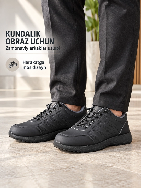 Erkaklar uchun yengil krossovkalar,havo o‘tkazuvchi yumshoq taglik