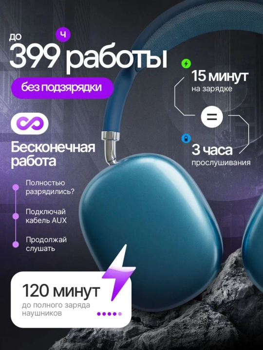 Simsiz Bluetooth quloqchinlar P9, mikrofonli, to'liq o'lchamli
