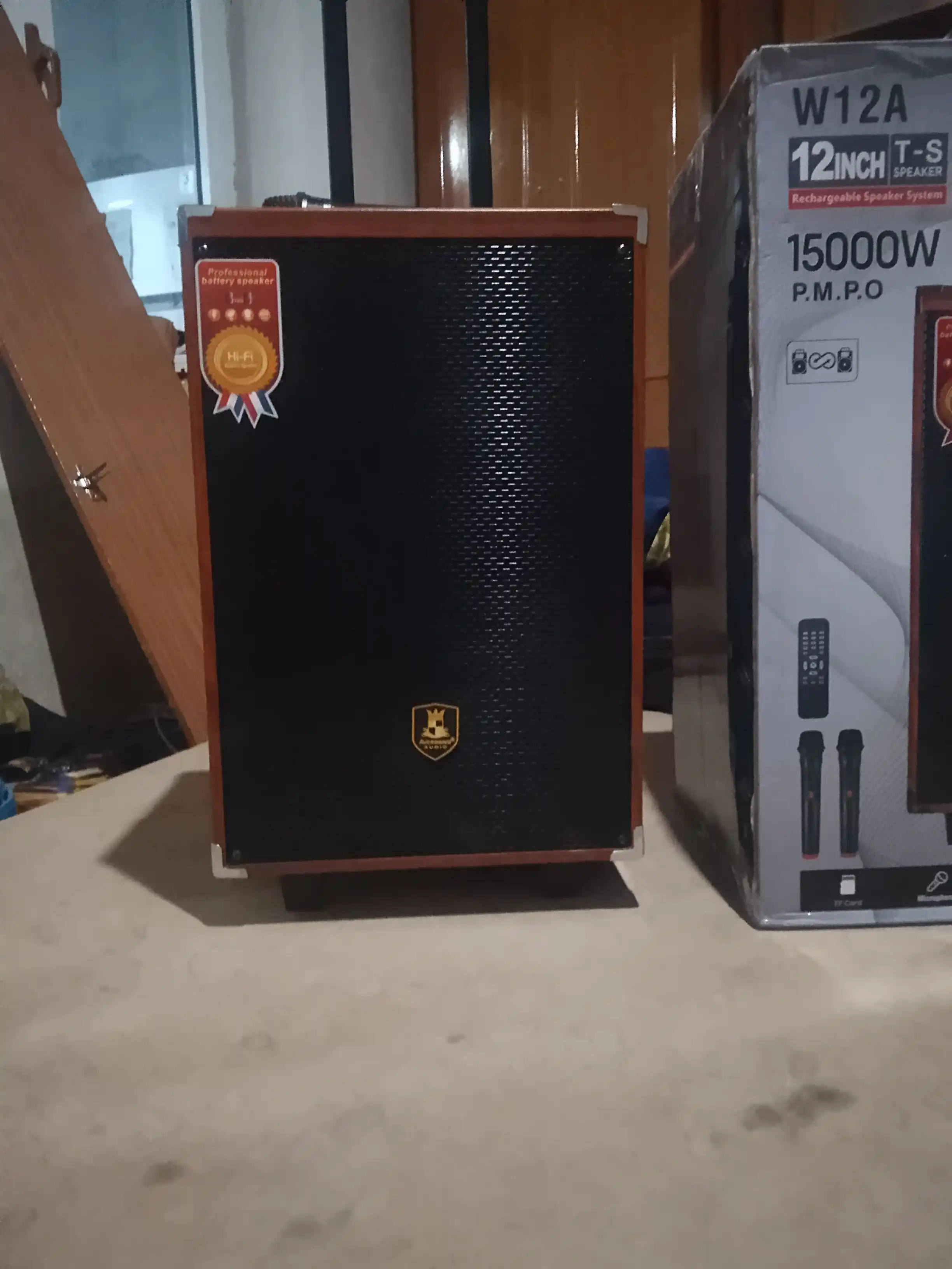 Колонка караоке BAAB B-Q12 с 2 беспроводными микрофонами