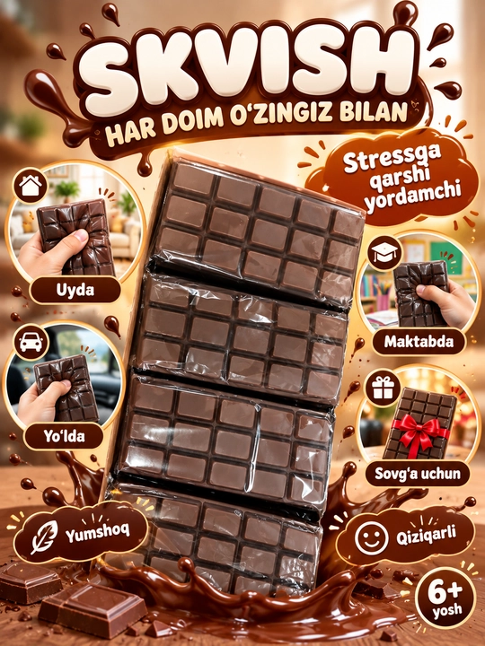 Сквиш антистресс игрушка, мягкая, сжимаемая, для детей, разные формы