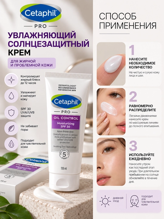 Cetaphil PRO Oil Control Matting Sunscreen SPF 30 (118 ml)
