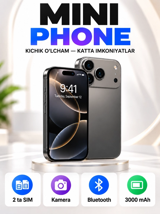 Mini Smartfon 17 Pro Max 4" мини-смартфон Android Dual SIM, компактный телефон - 