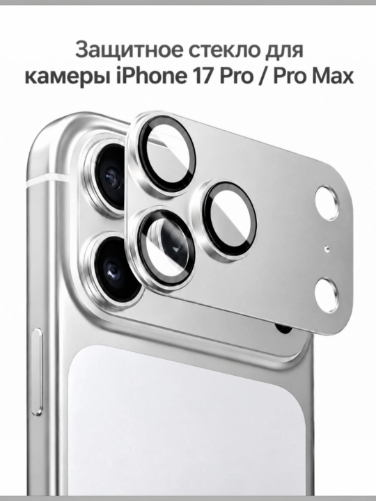 IPhone 17 Pro / Pro Max kamerasi uchun himoya oynasi - 