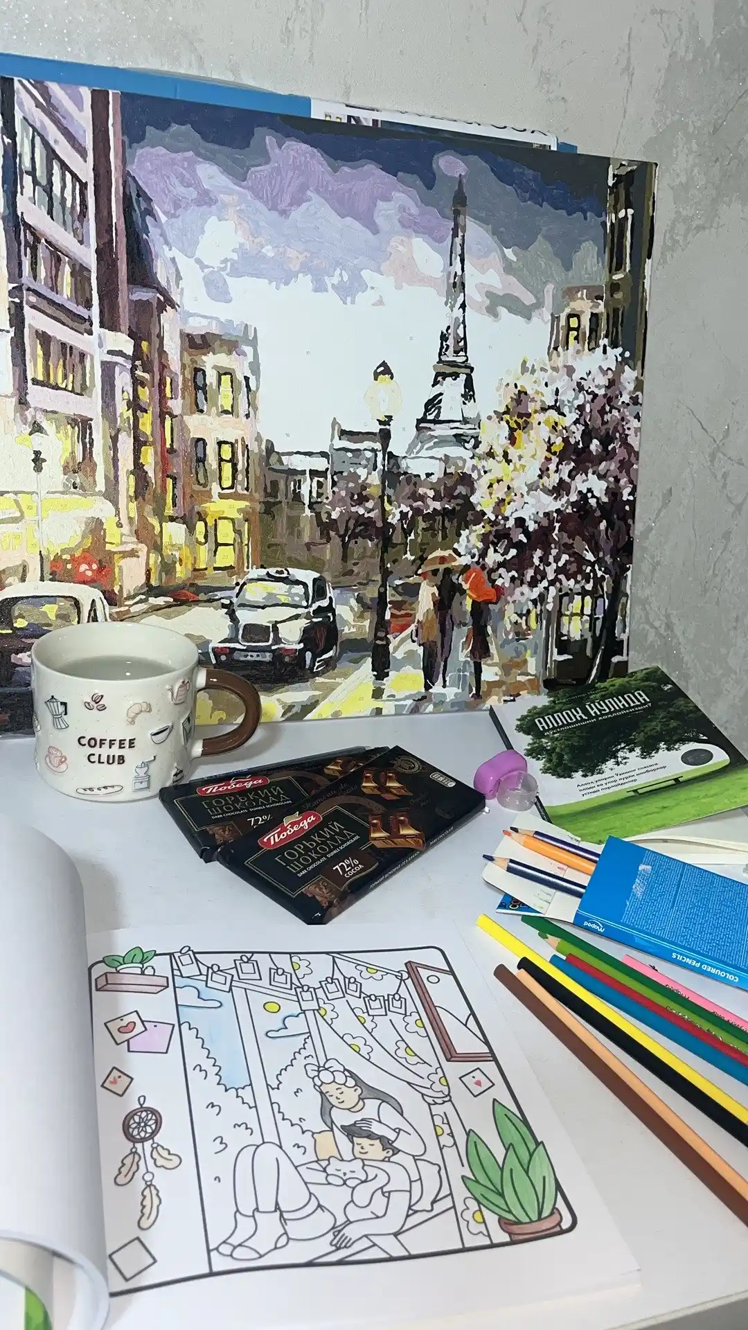 Raqamlar bo'yicha rasm chizish to'plami 40x50 sm polotno podramnikda YCGJ35714
