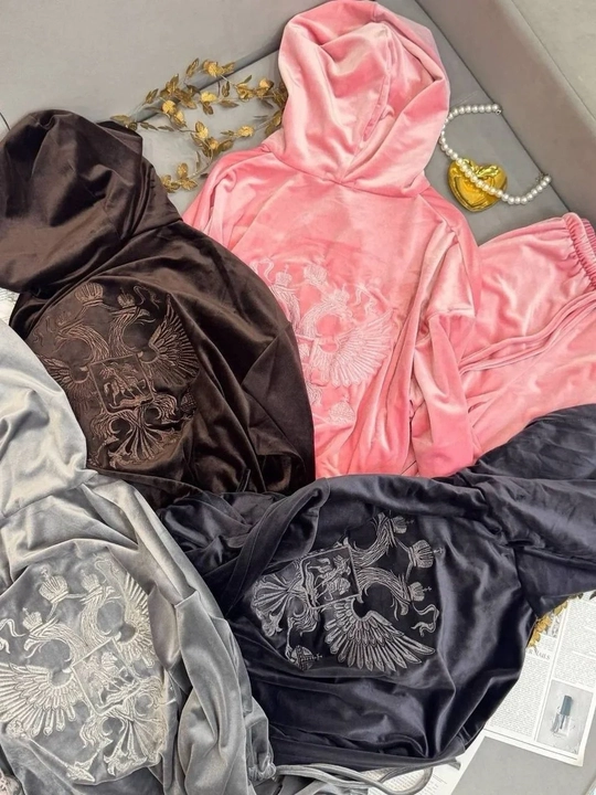Ayollar bambuk kostyumi, oversize, huddi va keng shim