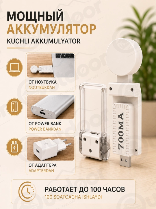 Фонарик для чтения с прищепкой USB, LED лампа для книги, аккумуляторный светильник, ночник