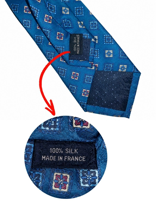 Erkaklar uchun premium galstuk — 100% ipak, Made in France