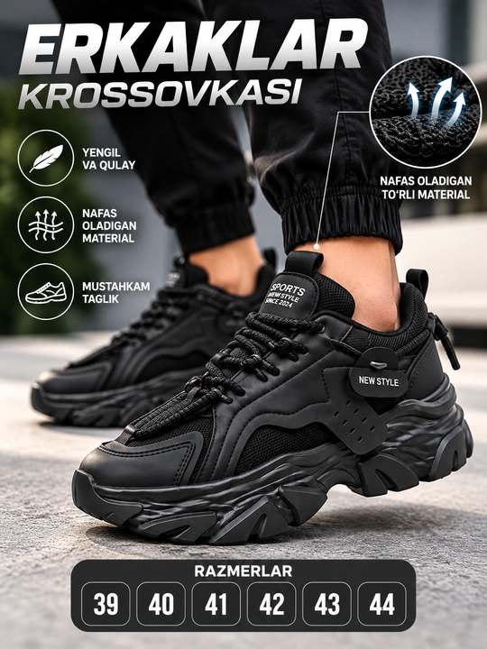 Erkaklar krossovkasi New Style, sport va kundalik kiyish uchun, oq - 