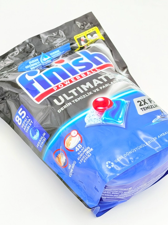 Idish yuvish uchun kapsula Finish Ultimate, 2X kuchli tozalash ta’siriga ega, 85 dona