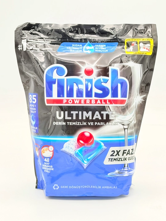Idish yuvish uchun kapsula Finish Ultimate, 2X kuchli tozalash ta’siriga ega, 85 dona