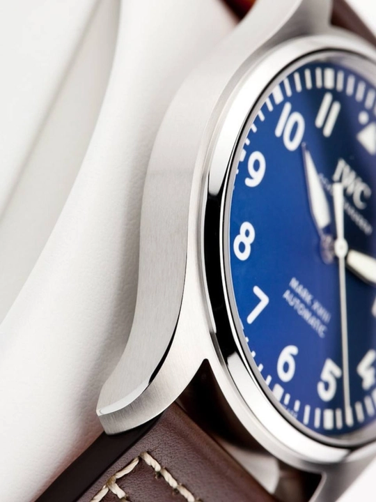 Erkaklar uchun qo‘l soati IWC Mark XVIII avtomatik klassik, ko‘k siferblat