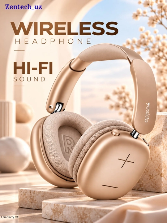 Беспроводные наушники Bluetooth 5.4, Hi-Fi стереозвук, до 35 часов работы, складные - 