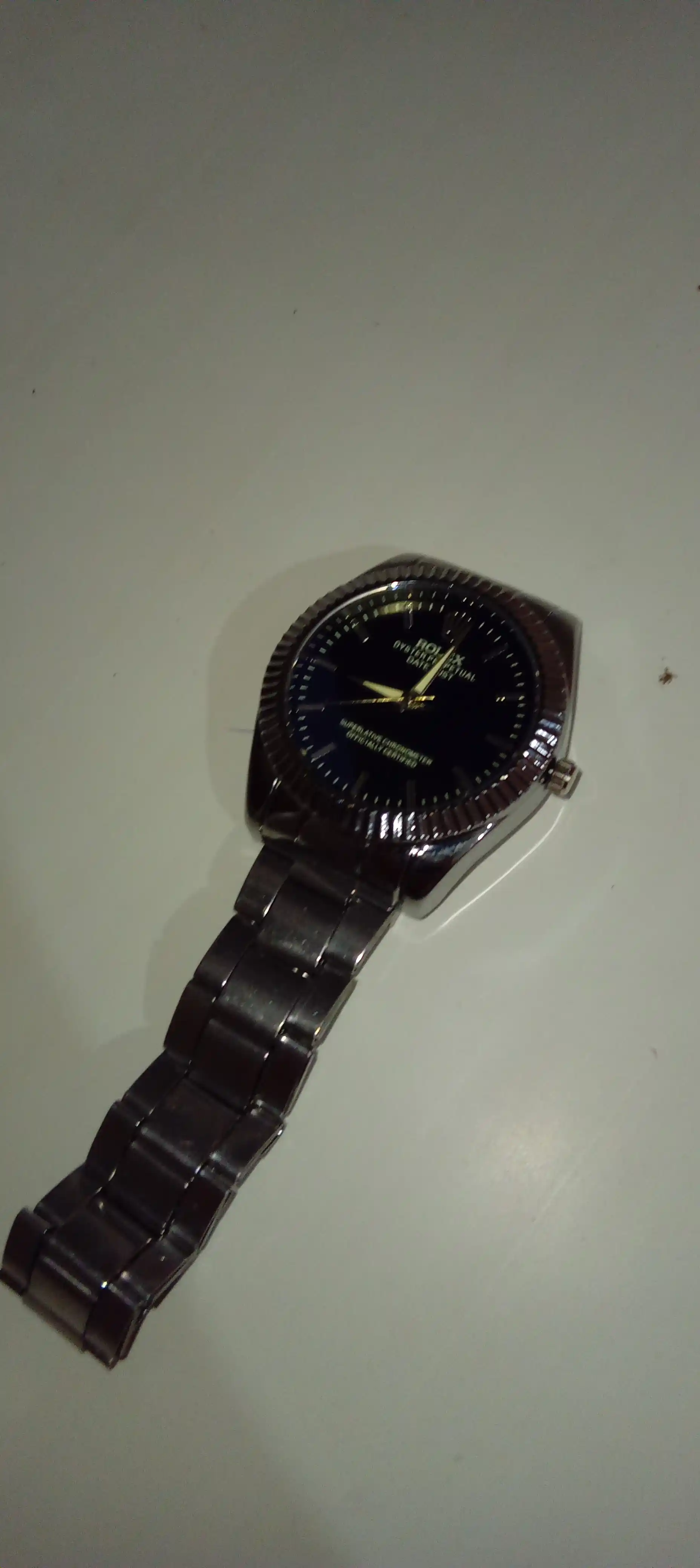 Erkaklar Rolex qo‘l soati, metall bilaguzukli, klassik dizayn