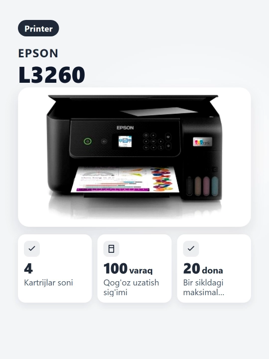 Oqimli printer Epson L3260