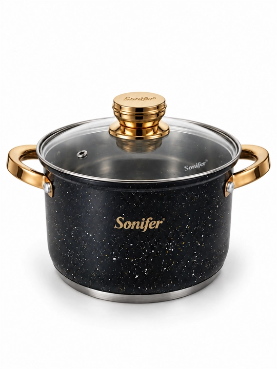 Кастрюля Sonifer с прозрачной крышкой и двумя боковыми ручками
