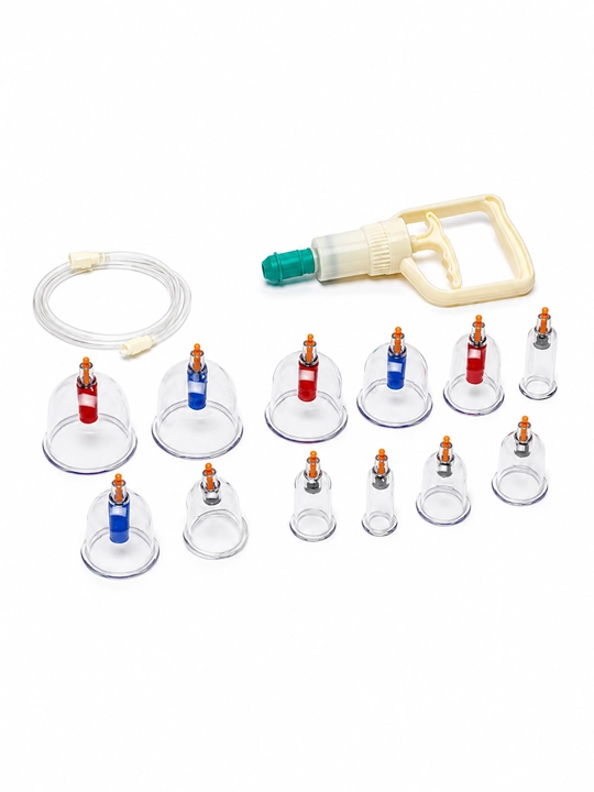 Hijama uchun vakuum bankalar, massaj uchun, 12 dona