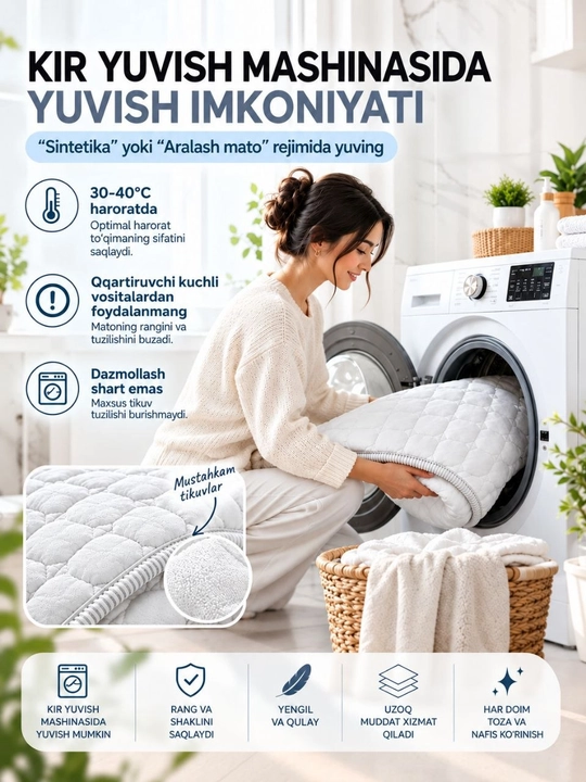 Непромокаемый наматрасник на резинке, бамбуковый чехол